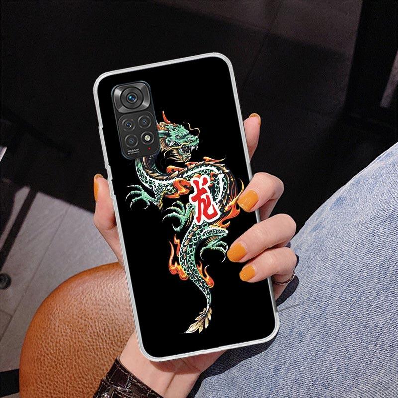 Asian Dragons Animal Tattoo Phnoe Case for Phnoe Case for Xiaomi Redmi Note 15 14 14S 13 Pro Plus 12 12S 11S 11E 10S 10 11T 5G U