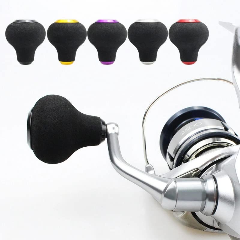 VISPREA EVA 35mm for Shimano and Daiwa Power Replacement Ball Knob with YU270 Knob, Round, Reels, Screws, (Silver Lid)