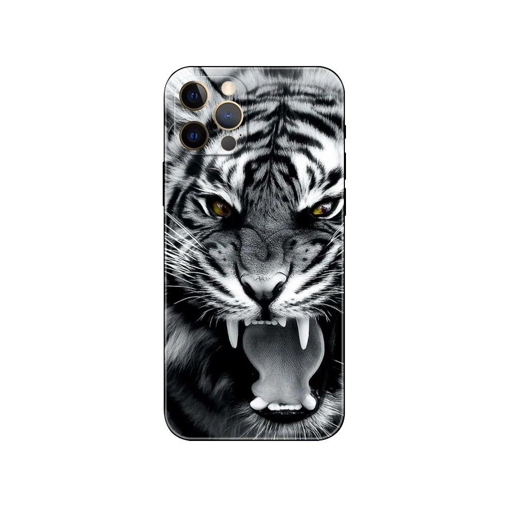 Tier Tiger Handyhülle für iPhone Samsung Galaxy Redmi Xiaomi Oppo OnePlus Note SA 7 8 9 10 11 12 13 14 20 21 22 23 53 54 Pro Max Ultra TPU Soft