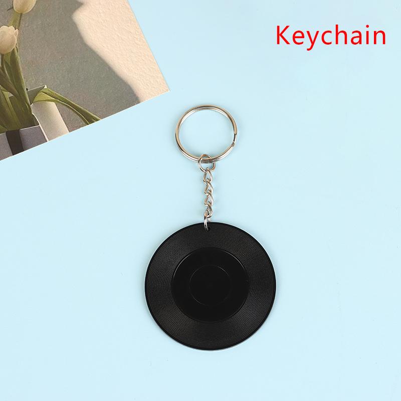 

Винтажный мини черный пустой CD брелок ретро пустой Kpop альбом брелок сделай сам рюкзак кулон держатель для ключей аксессуары девушка подарки as the picture