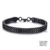 Stylish Stainless Steel Bali Foxtail Chain Bracelet for Men,Double Franco Link Chain Bracelets,Male Jewelry Gift for Dad Son
