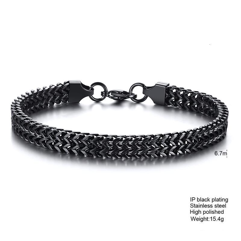 Stylish Stainless Steel Bali Foxtail Chain Bracelet for Men,Double Franco Link Chain Bracelets,Male Jewelry Gift for Dad Son