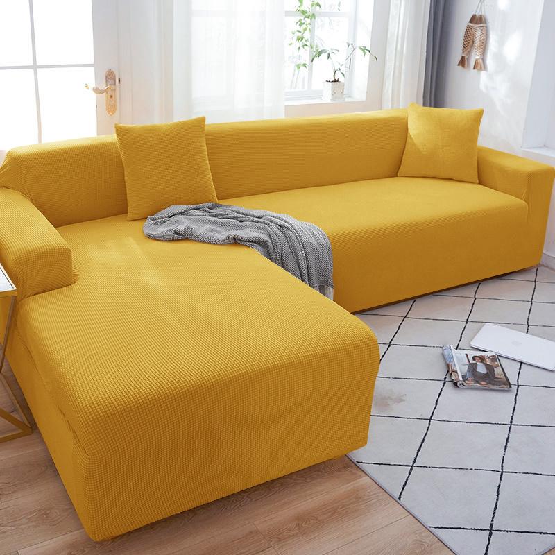 1/2/3/4 Seater Sofa Covers Stretch Polar Fleece Sofa Slipcover Spandex L Shaped Couch Covers for Living Room Furniture Protector