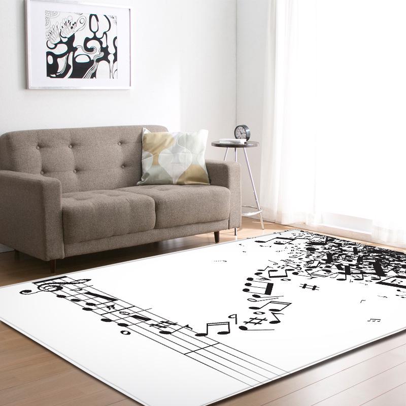 Literary Piano Living Room Carpet Bedroom Dining Room Floor Mat Size
