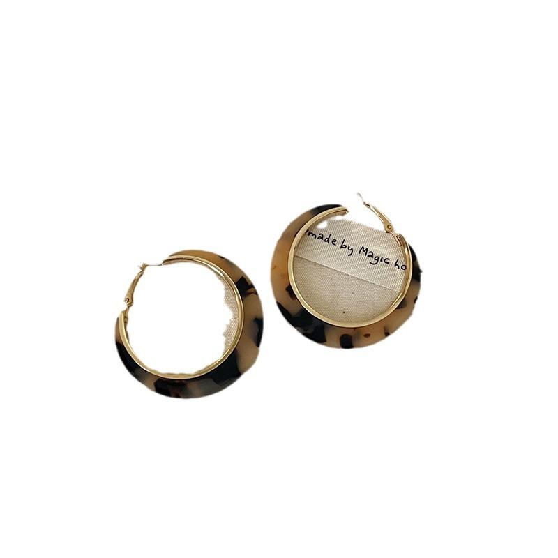 Cercei Metal Rășină Carapace de Țestoasă Femei Exagerat Nișă Personalitate Simplu Versatil Temperament Modă Trend Cercei