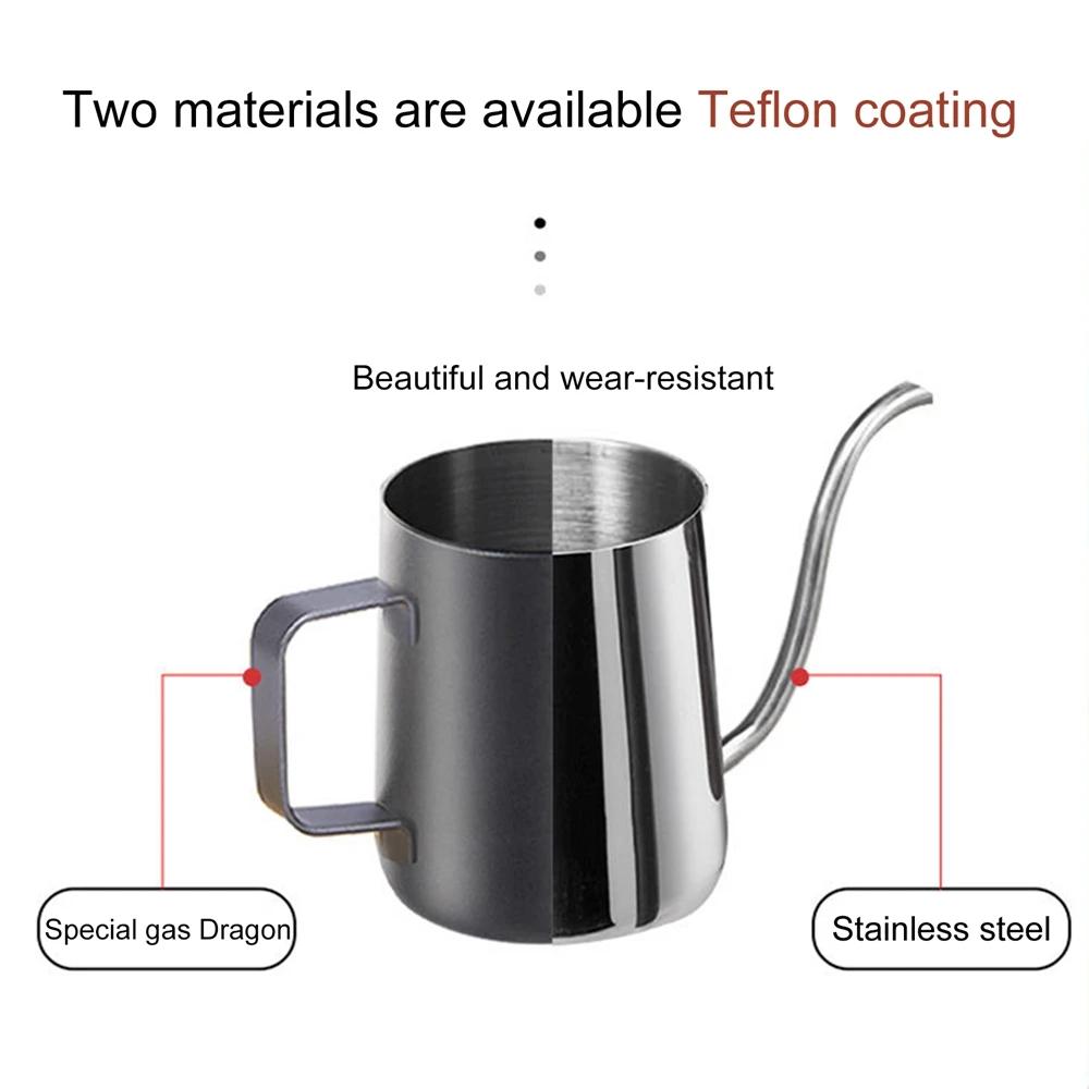 Stainless Steel Gooseneck Drip Kettle, Non-stick Pour-over Coffee Pot, Long Thin Spout Swan Neck Tea Pot