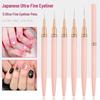 Nail Art Liner & Eyeliner Pen Set: Flower, Outlining, Lower Eyelash, Needle-Type Brush Collection