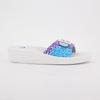 White and Purple Mules New Massage with Buckle Woman