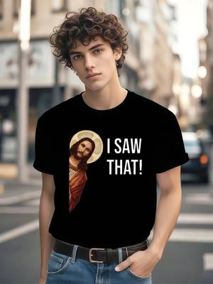 Funny 'I Saw That' Jesus Meme Graphic Tshirt Graphic Tshi...