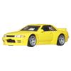 Hot Wheels Car Culture Ronin Run II Nissan Skyline Pandem Veículo Brinquedo Carro Diecast para Maiores de 3 Anos e JBK88 GT-R (R32) Para cima, Amarelo,