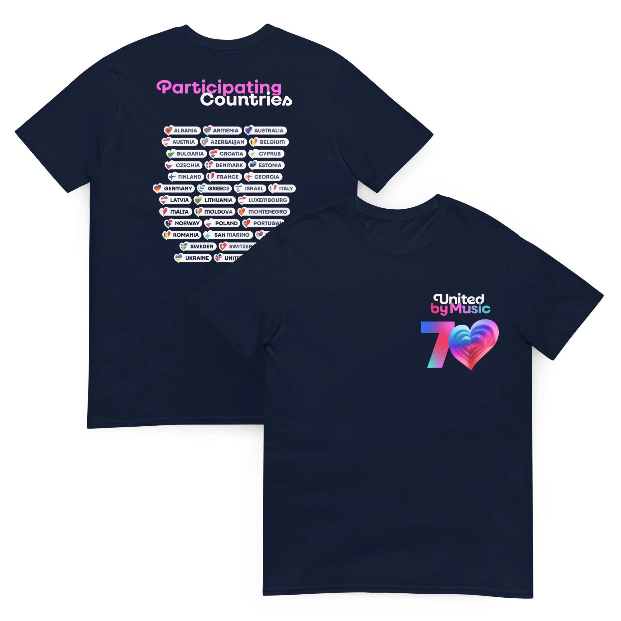 Eurovision Song Contest 2026 Austria Unisex Tshirt Eurovision Fans Eurovision Vienna Tshirt 2026 new cotton summer Eurovision S