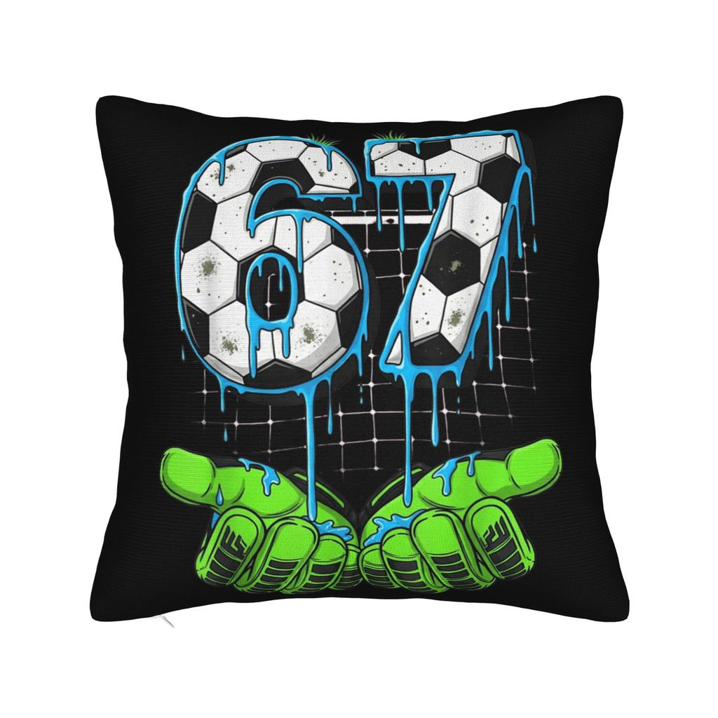 Soccer 67 Six Seven Pillow Case  Vintage Pillow Cover Custom Pillowcases For Wedding Party Home Decor