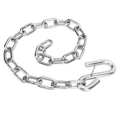 Chaîne de sécurité pour remorque, robuste, 3 500 lb, avec crochets en S à double ressort et câble de remorquage