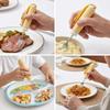 Silicone  Handle Anti Tremor Fork Metal Main Adaptive  Fork Anti Drop Aid Fork  Self Feeding