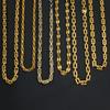 USENSET Men's Stainless Steel Chains Necklace Gold Color Handmade 18k Gold Plated Chains Individuality Zircon Gifts
