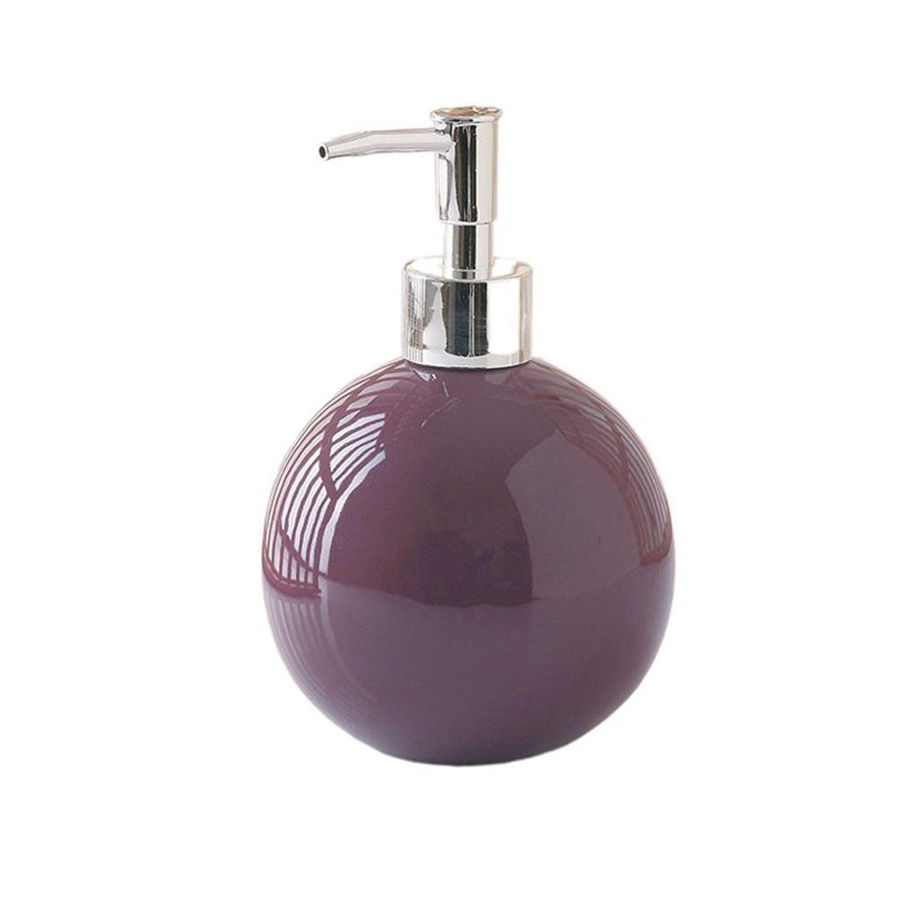 

Многоразовая керамическая бутылка для жидкого мыла для рук, нажимной тип, креативная бутылка для лосьона, отель фиолетовый