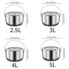 304 SUS Outdoor Camping Pot with Handle and Lid Hanging Camping Cookware Durable Multifunctional steaming,boilin,Fryer Pot