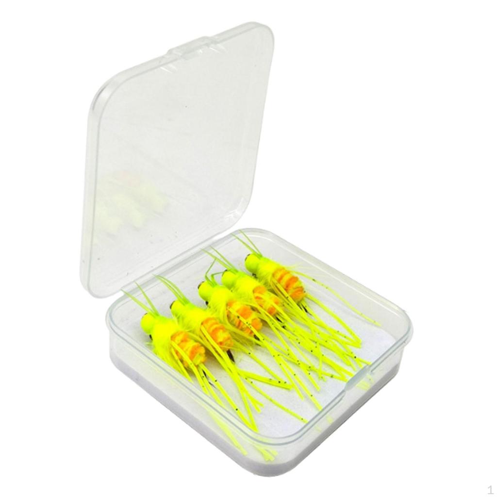 5 Fly Fishing Baits with Hooks And Storage Containers for River Anglers