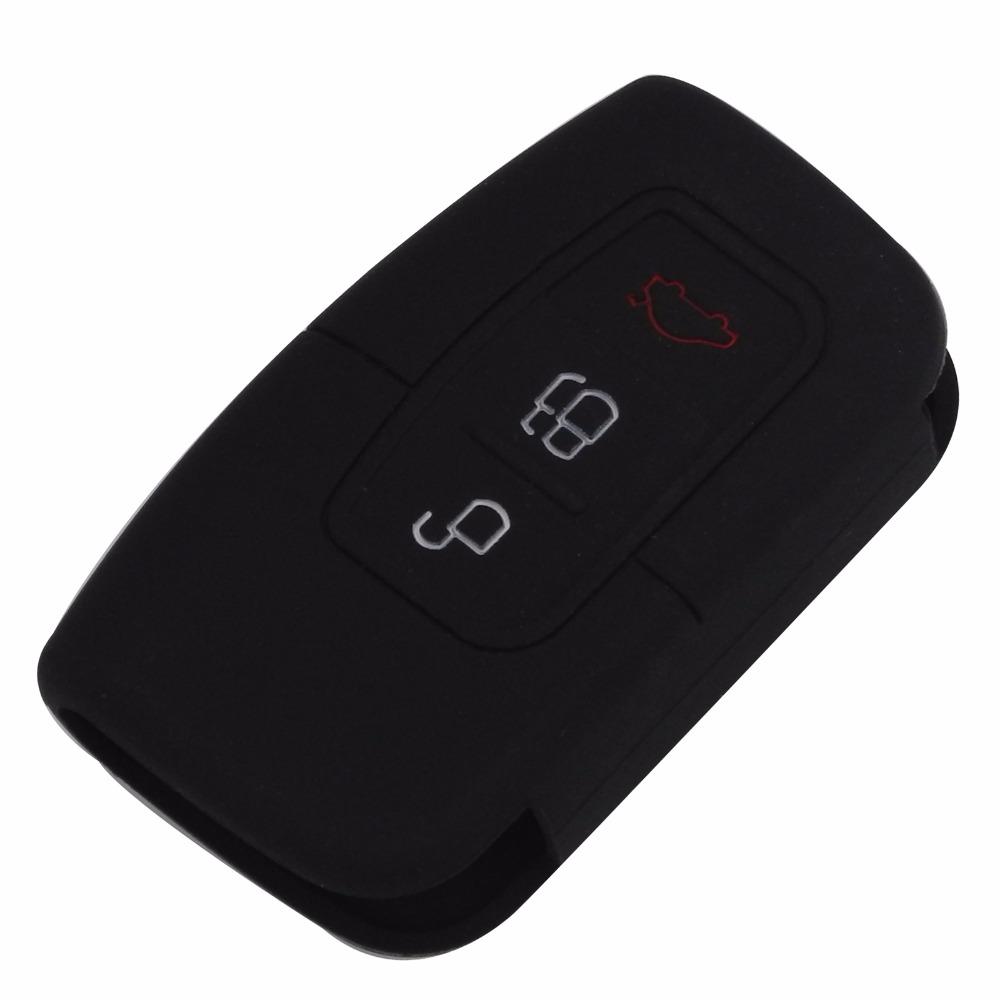 Jingyuqin Novinka 3tlačítkové dálkové silikonové pouzdro na klíč od auta Smart Key pro Ford