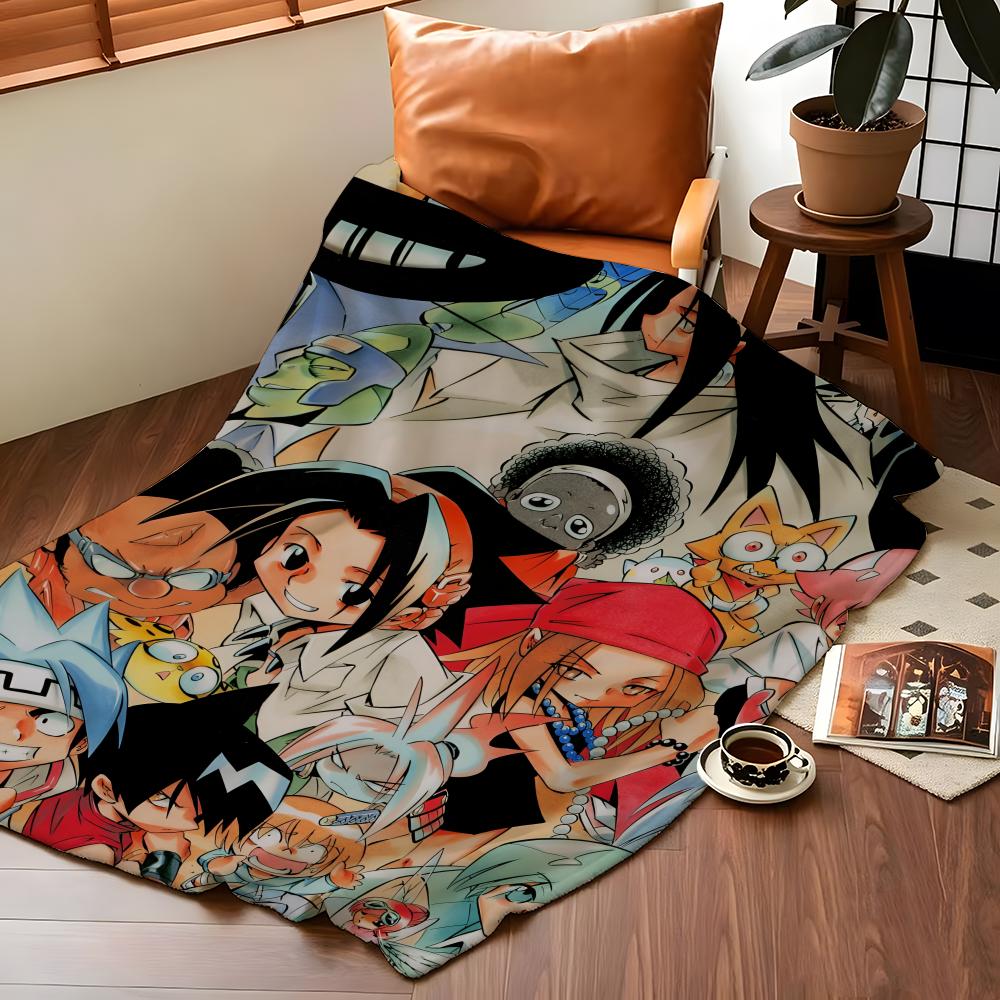 Anime S-Shaman K-King Throw Flannel Blanket Suitable for Sofas Beds Offices Travel, Camping Chairs