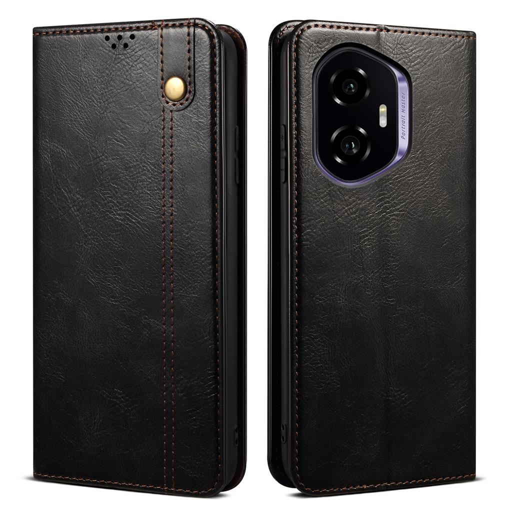 For Honor 300 Case Crazy Horse Texture Waxy Leather Wallet Stand Phone Cover