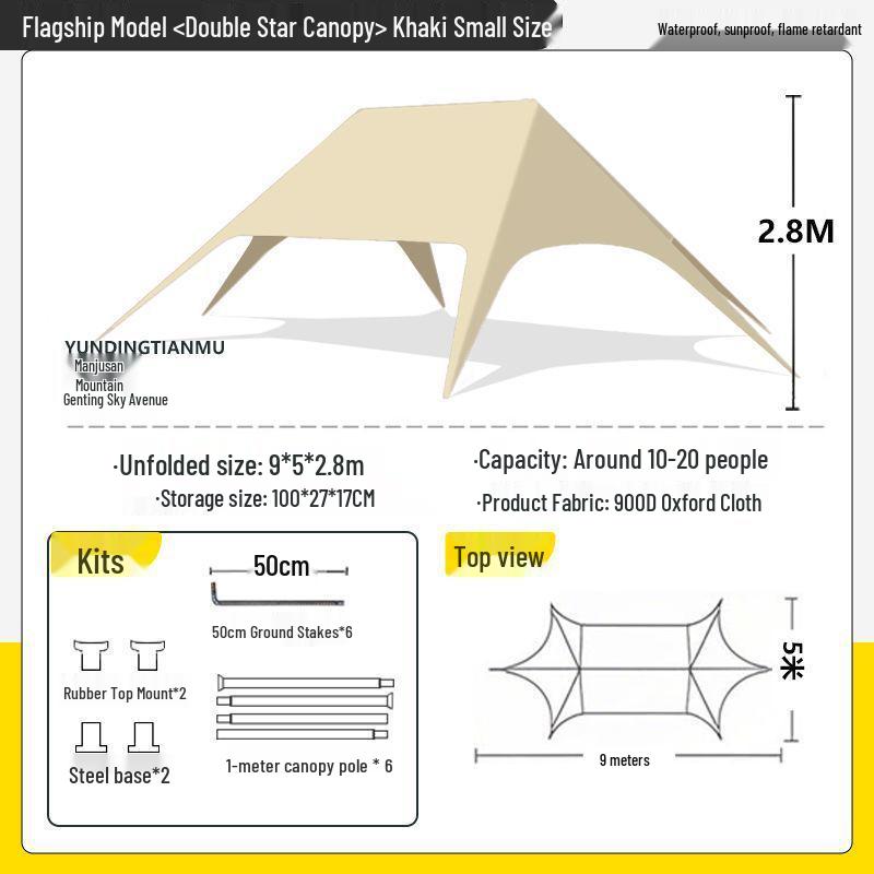 Giant Octopus Sunshade: Extra-Large Rainproof Camping Canopy Tent With Sun Protection