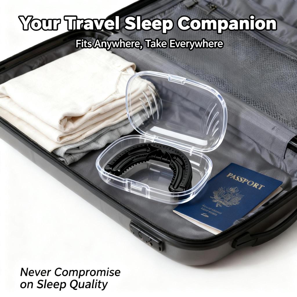 Protector bucal anti-sforăit ajustabil Protector bucal confortabil pentru sforăit Dop pentru sforăit