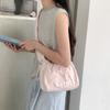 Korean Style Drawstring Shoulder Bag Versatile Pleated Strap Tote Bag  Travel