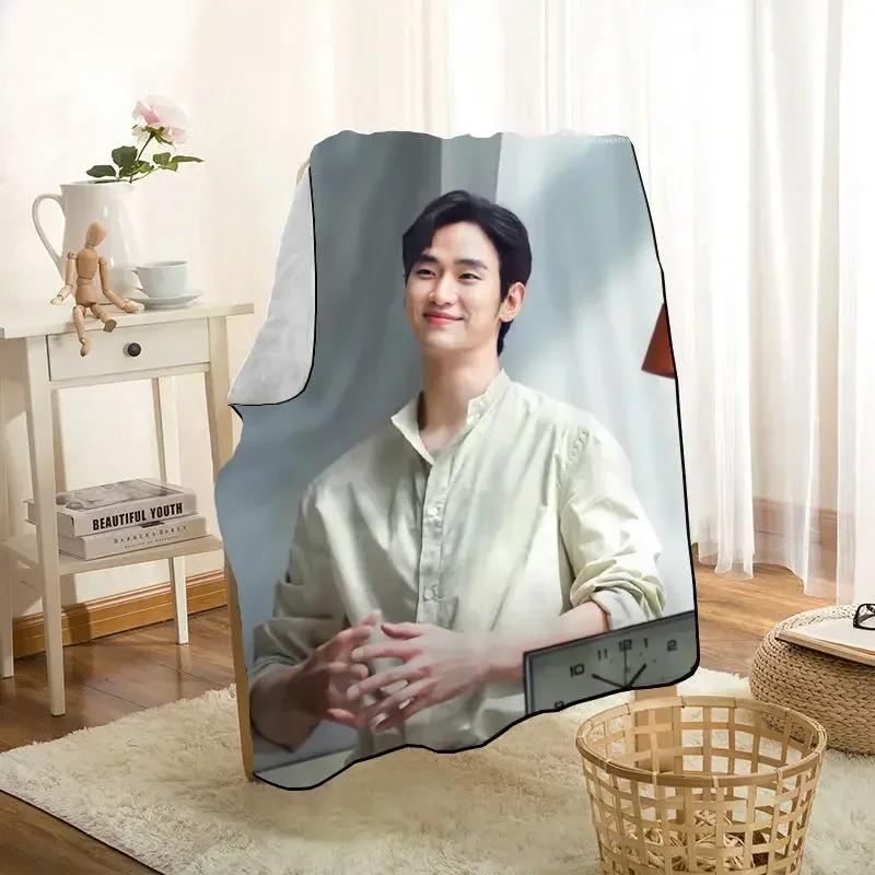 HEARMNY KPOP Kim Soo Hyun Blanket Super Soft Warm Microfiber Fabric Blanket For Couch Throw Travel Adult Blanket 0719