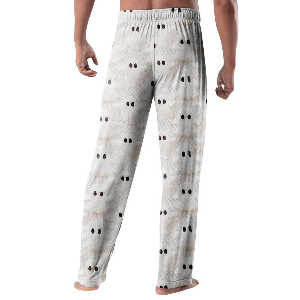 Anime Pyjamasbyxor Sovkläder Casual Dragsko Elastisk Midja Byxor Bekväma Raka Yoga Lösa Byxor