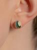 Cerabonito Stratigraphy Two-Way Pearl Ceramic Earrings (Bg)