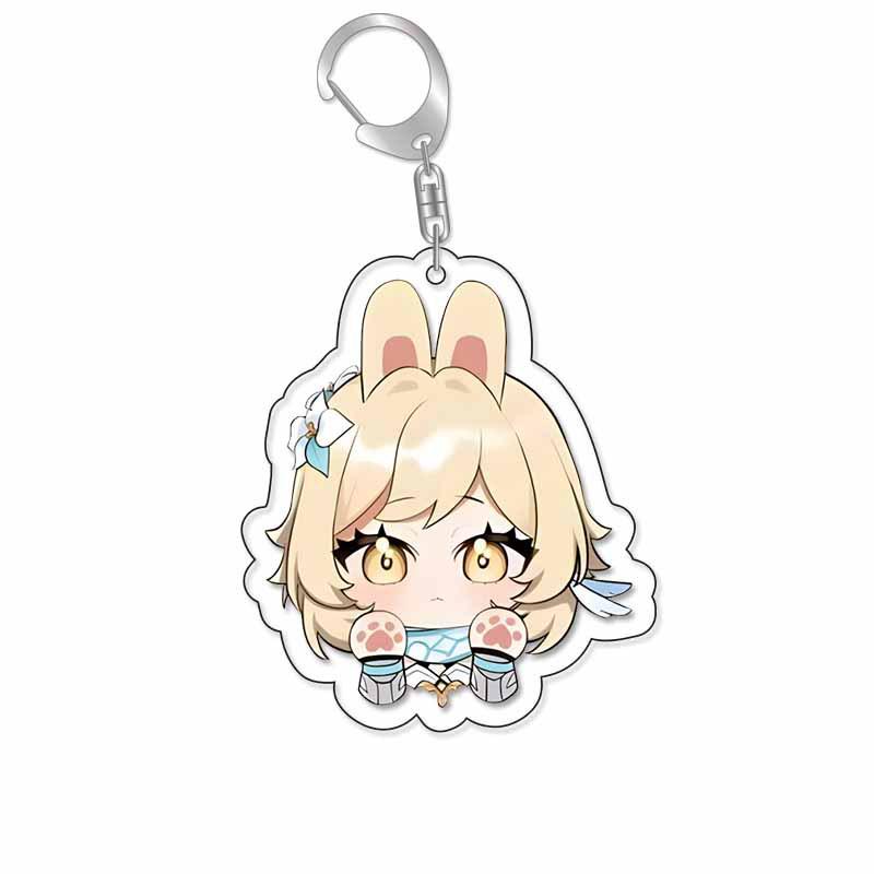 Acrylic Keychain Pendant: Kaveh, Nahida, Wanderer, Xiao, Furina, Scaramouche - Anime Big Mouth Wobbly Design