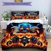 3PC Custom Name Eagle Skull Bikers Flame Bedding Set Printed Bedding Set Duvet Cover Closure Includes 1 Duvet Cover & 331 Pillowcases for Bedroom