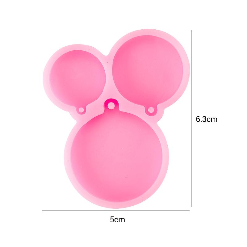 Heart Shape Keychain Casting Silicone Molds Dog Paw Print Resin Molds for Key Chain Pendant Making Epoxy Resin Craft Jewelry DIY