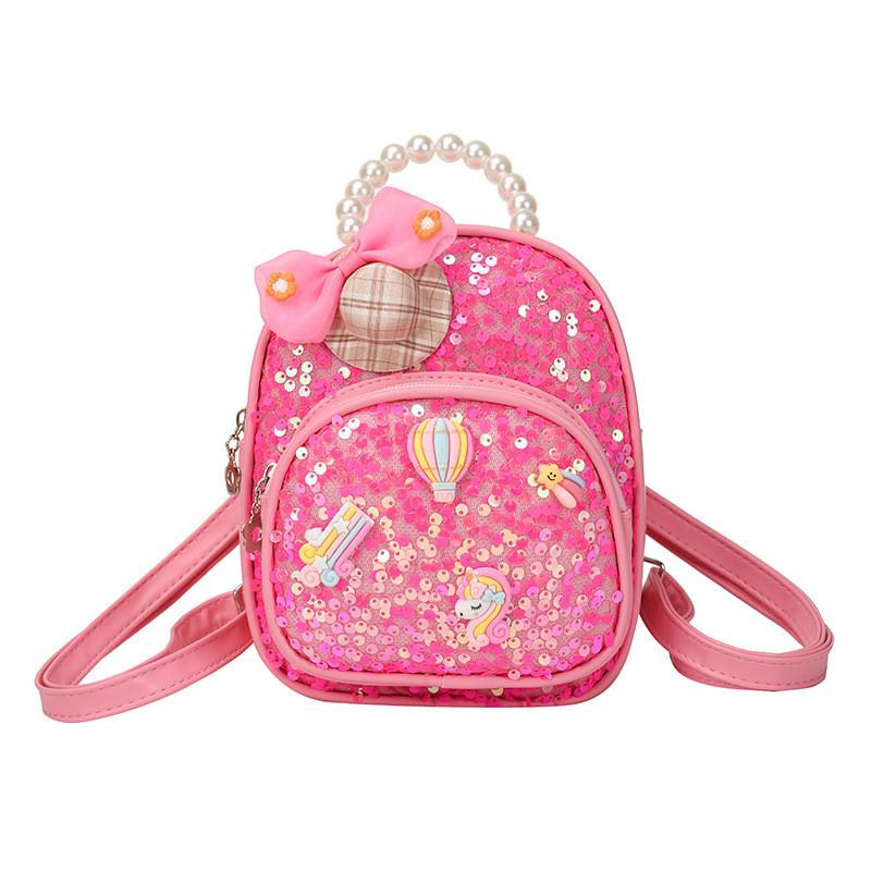 Childrens Cartoon Backpack With Pearl Handle And Butterfly Design For School Use