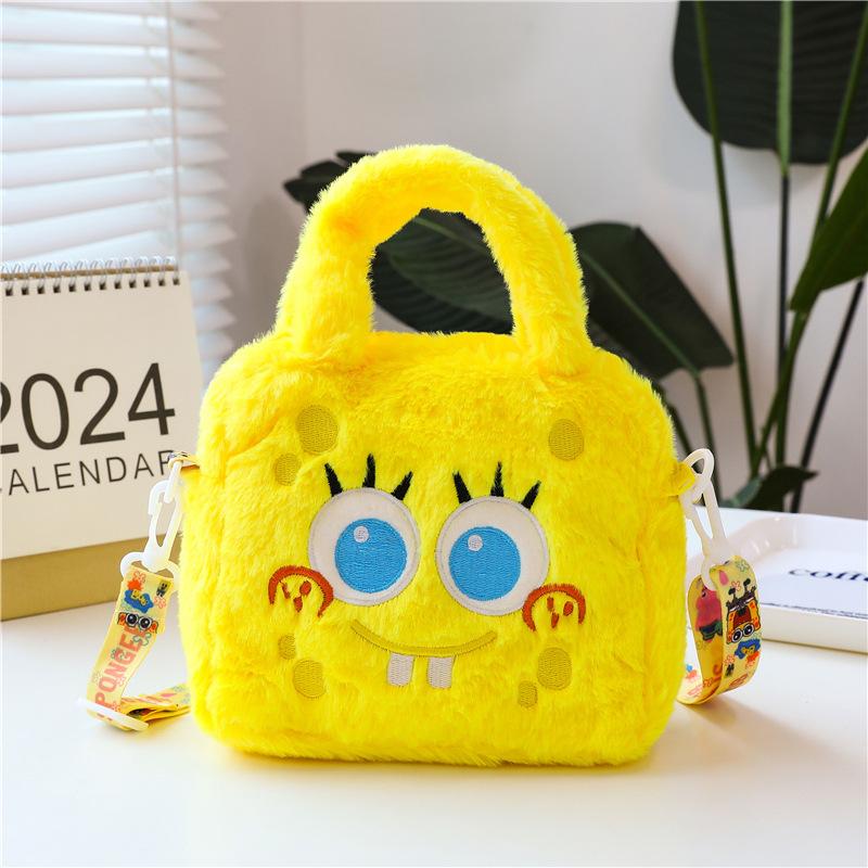Plush portable small bag female cute soft cute girl heart small satchel new lazy wind messenger bag