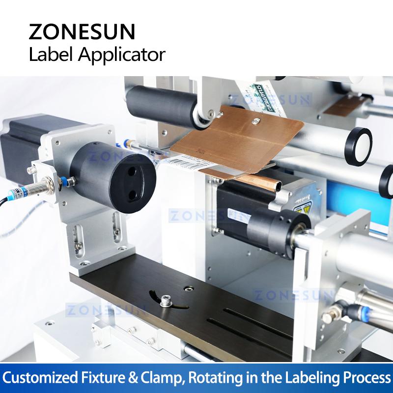 ZONESUN ZS-TB805 Semi-automatic Bottle Stick Mark Labeling Machine PET Plastic Cans Lighter Water Milk Juicer Hexagon