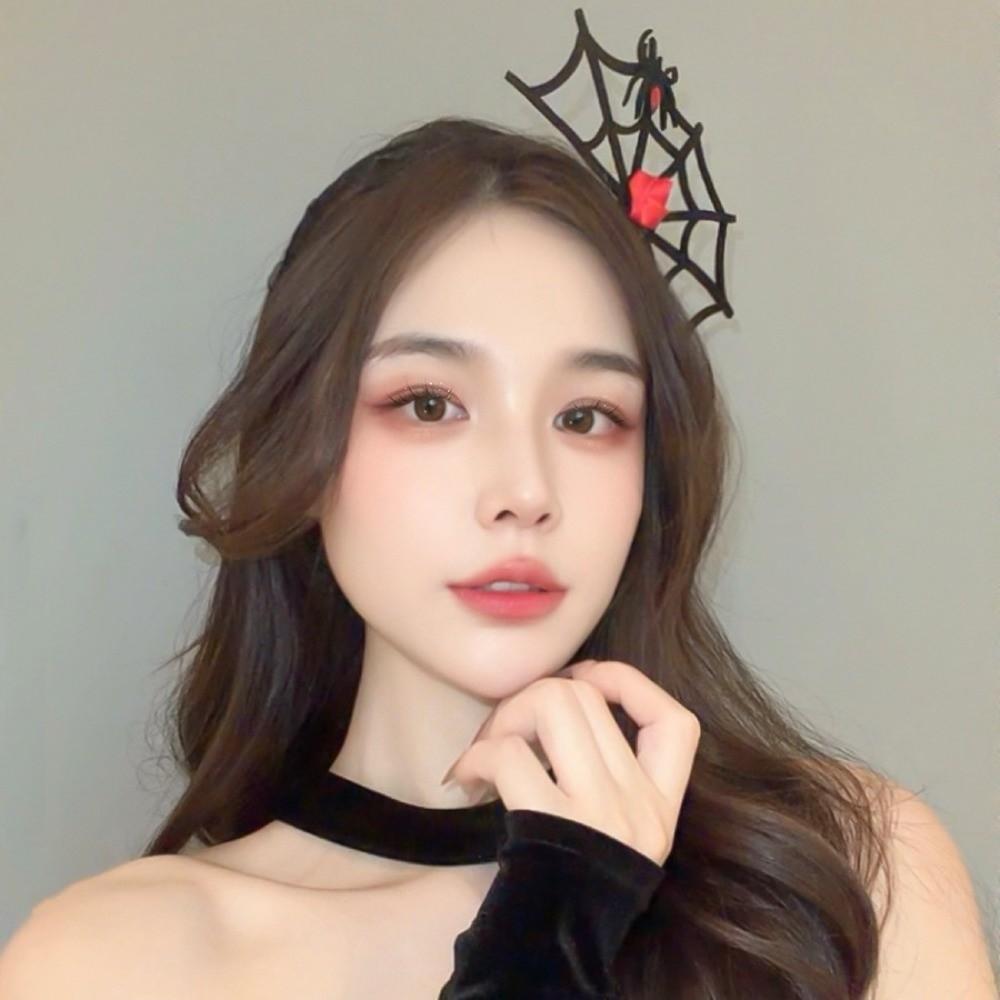 Non-slip Spider Hairband Halloween Spider Hair Hoop Spider Web Headband Female Use