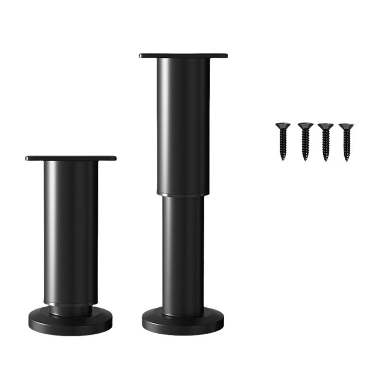 Packung mit 2 verstellbaren Stahlmöbelbeinen Sofabeine Couchbeine Stoßdämpfende Fußpolster für Schreibtische Sofas Regale & Kommoden