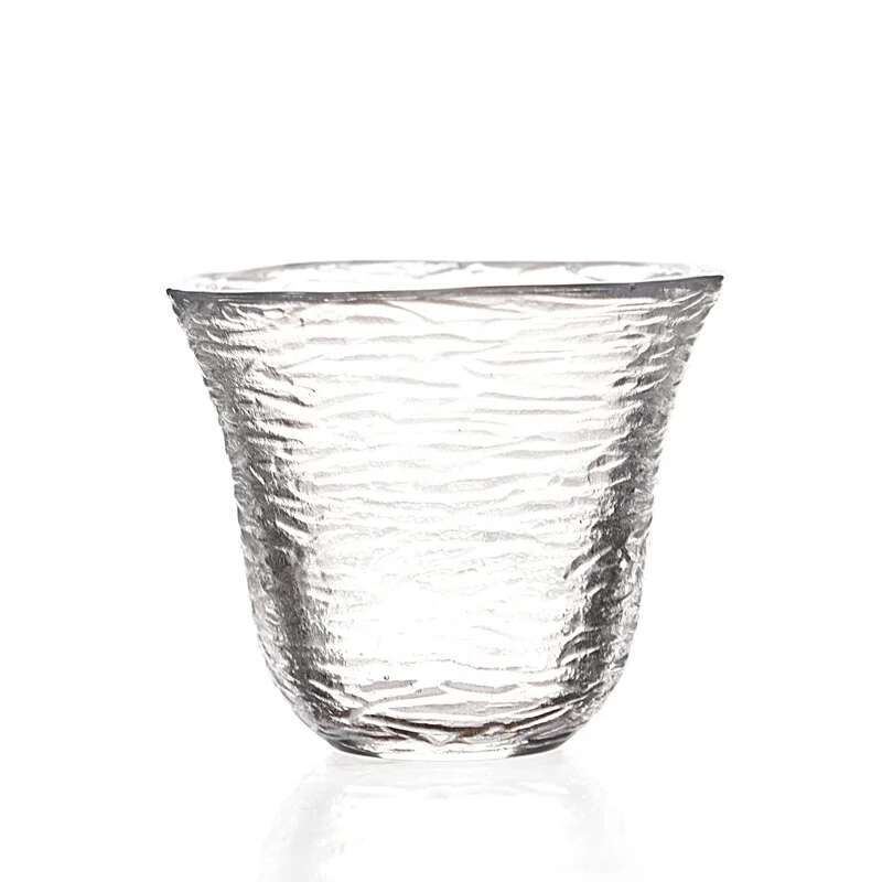Japanese Hammer Grain Glass Tea Cup Crystal Transparent Cup Kung Fu Tea Set Home Owner Small Tea Cup Tea Bowl G