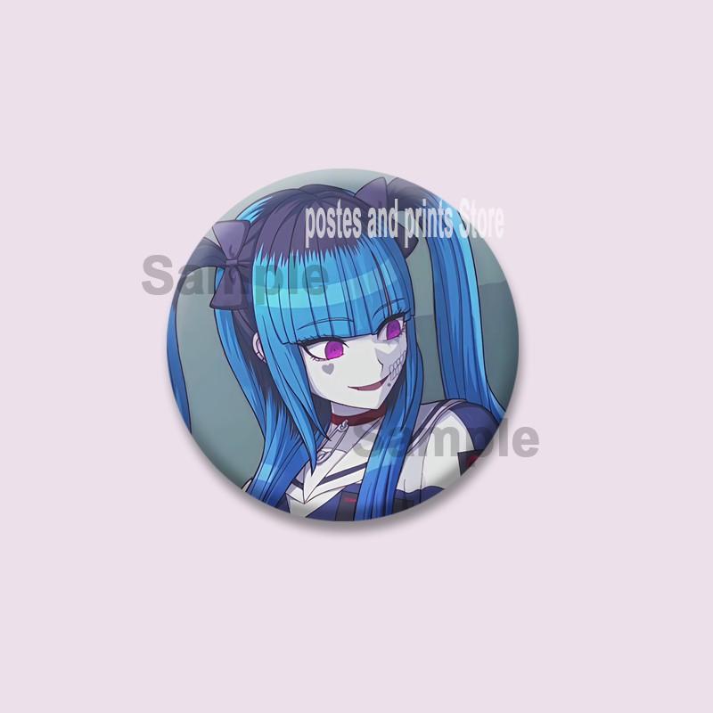 Anime Game Series The Hundred Line Last Defense Academy Badge Cartoon Round Brooch Pins on Backpack Hat Accessories Jewelry Gift