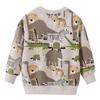 Boys' Long Sleeve Cartoon Knitted Cotton Sweatshirt - Autumn European & American Style Children's Clothing