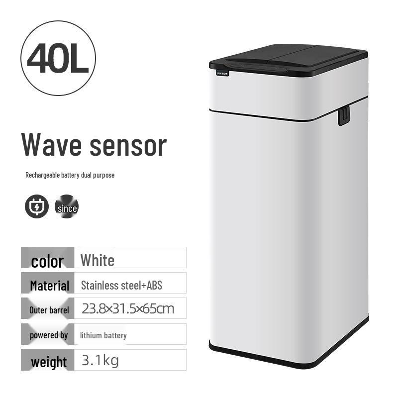 Automatic Large Smart Sensor Trash Can with Lid for Kitchen, Bathroom, Office, and Living Room