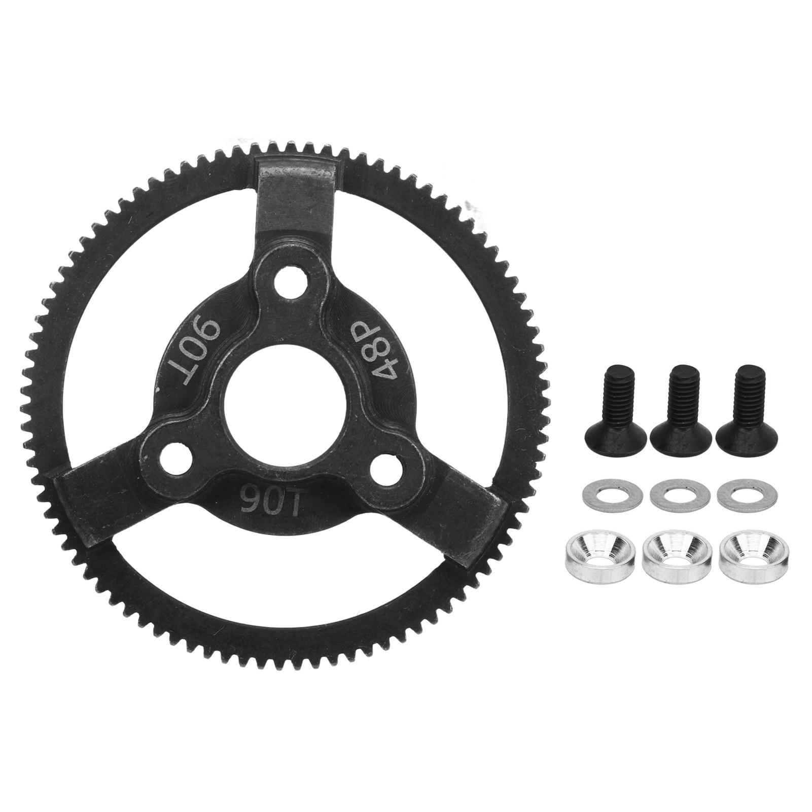 

48P Steel Spur Gear Hardened RC Steel Spur Gear Set for Traxxas Slash 2WD 110 RC Car Upgraded