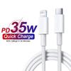 35W PD Fast Charging USB-C Cable For iPhone 11 12 mini 13 Pro X XR XS Max 14 Plus SE 2020 US Plug Quick Charger 1m 1.5m 2m Cable