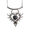Gothic Punk Heart Shape Necklace With Alloy Pendant For Men Women Gothic Fashion Jewelry