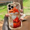 Phone Case: 2D flat, suitable for iPhone 18 17 16 15 14 13 12Pro protective case, phone decoration, red fox, Halloween and Christmas gift