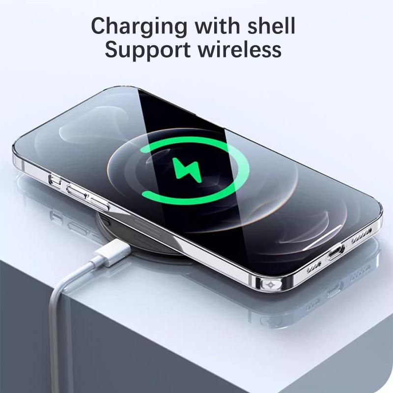 Transparente Hülle für iPhone 15 14 Plus Silikon Air Cushion Technologie Gelb-resistent Kratzfest Schlanke Passform Stoßfeste Abdeckung