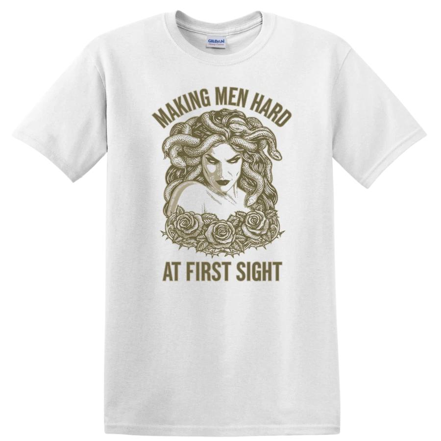 Making Men Hard At First Sight T Shirt Greek Mythology Medusa Gorgon Funny Tee XL