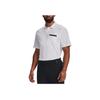 Under Armour Solid Color Polo Collar Pullover Short Sleeve Polo Shirt Men Tops White 1373690-100